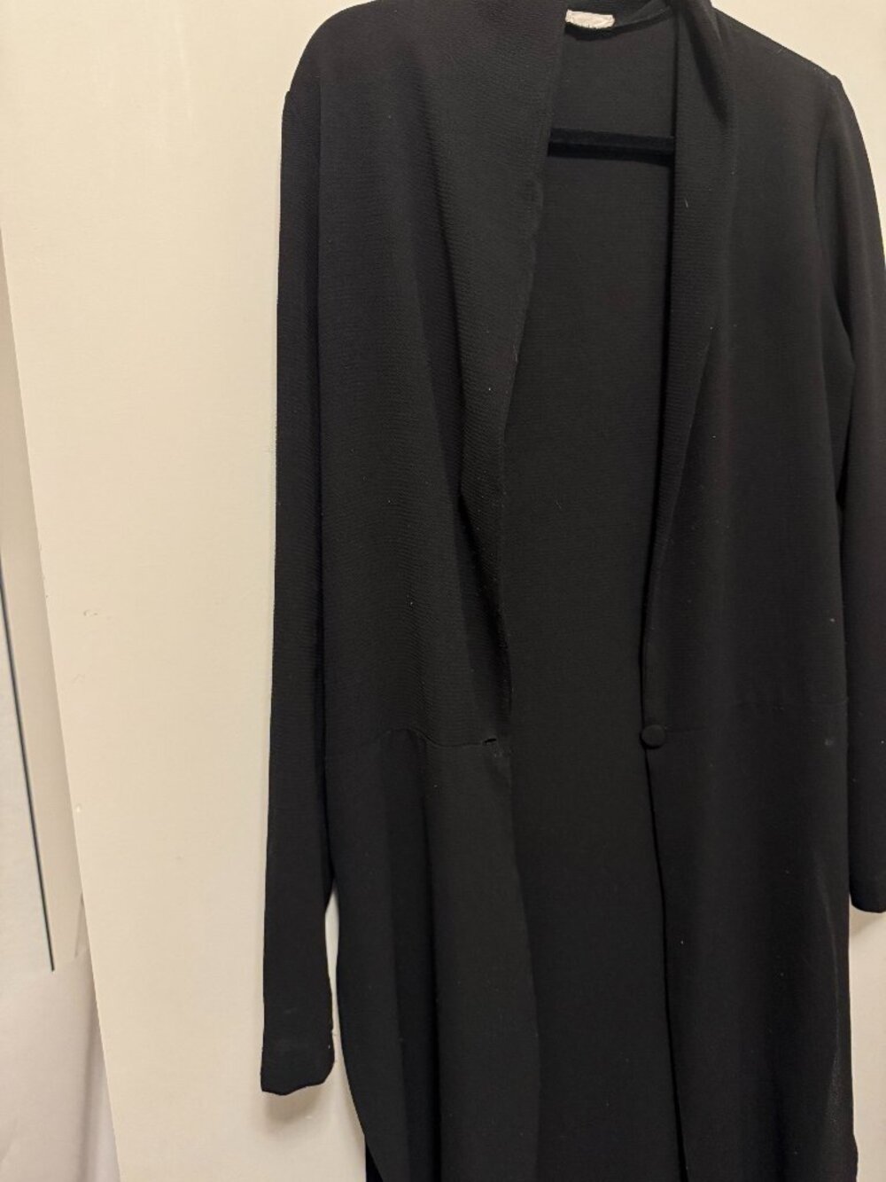 Long Black Cardigan / Size Small